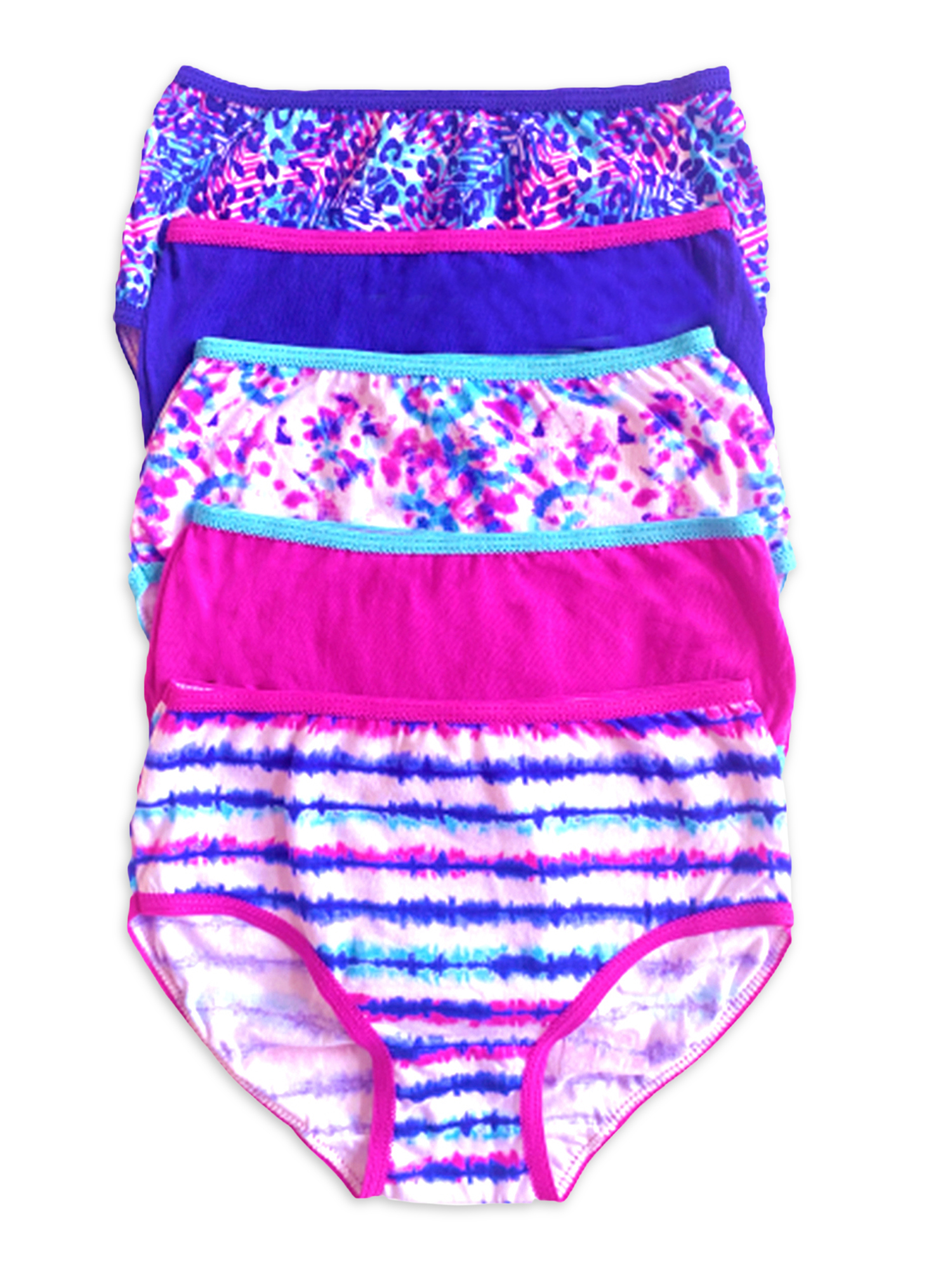Wonder Nation Girls Brief Panties, 5-Pack, Sizes 4-16 - Walmart.com