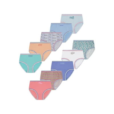 Wonder Nation Girls Brief Underwear 10PK Size 4-18