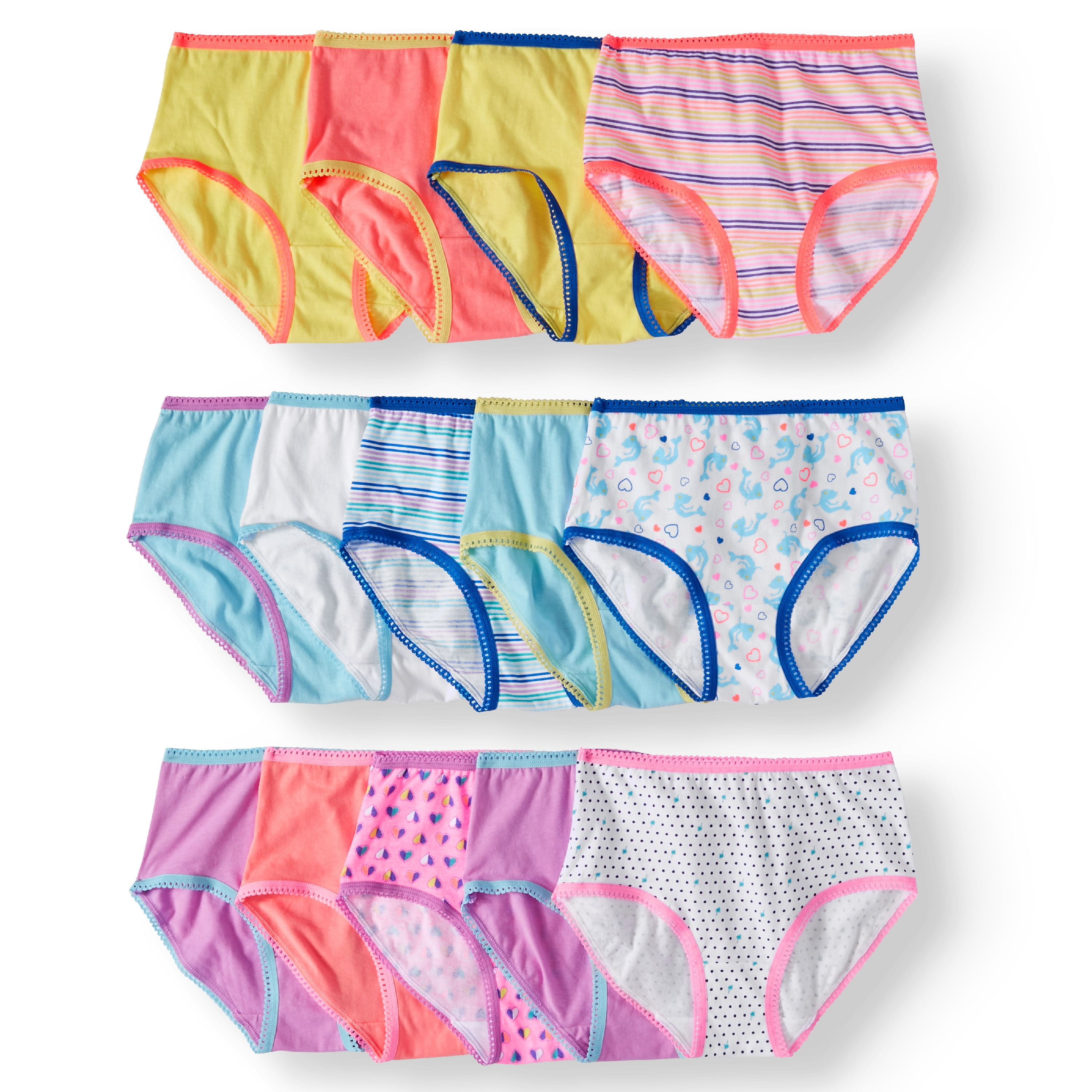 Wonder Nation Girls Brief Underwear 14-Pack, Sizes 4-18