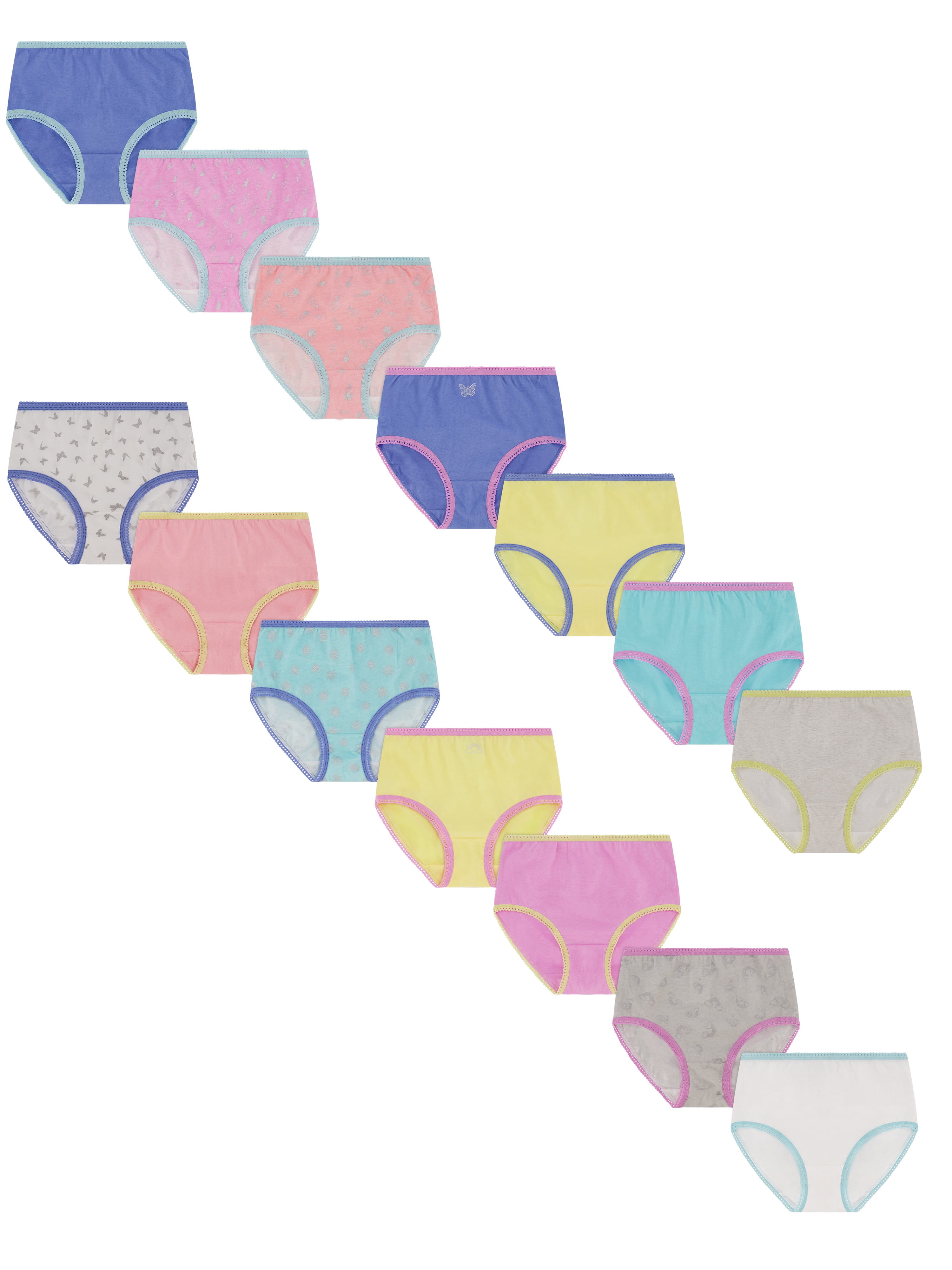 Girls 14 Pack Wonder Nation Multicolor Briefs Panties Underwear