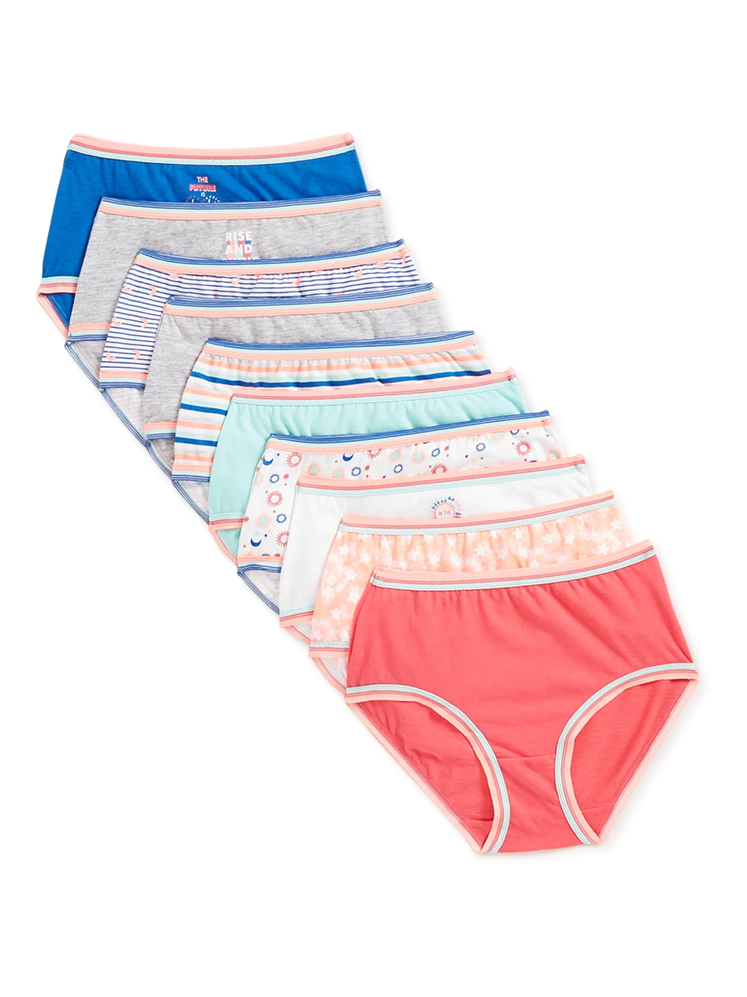 Wonder Nation Girls' Brief Underwear, 20 Pack, Sizes 4-18