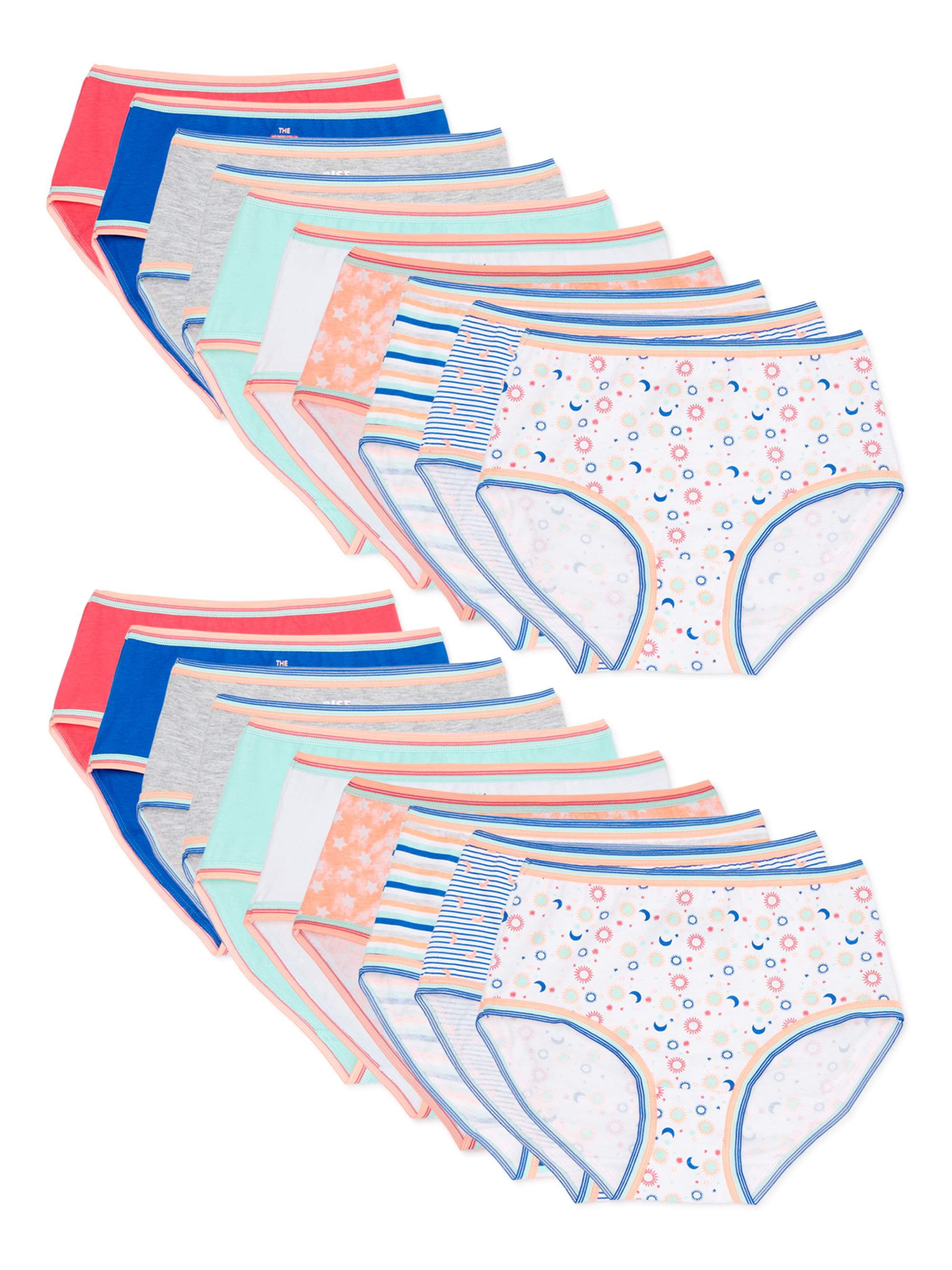 Wonder Nation Girls Brief Underwear 20-Pack, Sizes 4-18