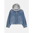 thumbnail image 1 of Wonder Nation Girls Denim Bubble Jacket, Sizes 4-18 & Plus, 1 of 7
