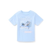 Wonder Nation Girls Built for Speed Graphic Tee with Short Sleeves, Sizes 4-18