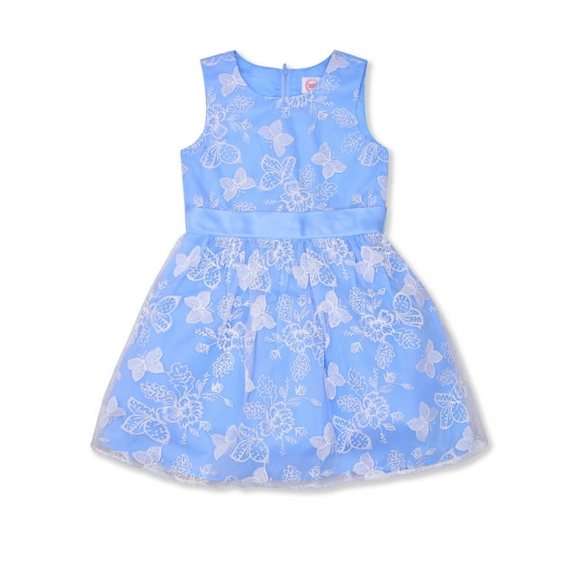 Wonder Nation Girls Butterfly Embriodery Sleeveless Dress, Sizes 4-18 & Plus