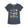 thumbnail image 1 of Wonder Nation Girls Butterfly Short Sleeve Tee, 4-18 & Plus, 1 of 3