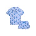 thumbnail image 1 of Wonder Nation Girls Button Front Pajama Top & Shorts Set, 2-Piece, Sizes 4-18 & Plus, 1 of 3