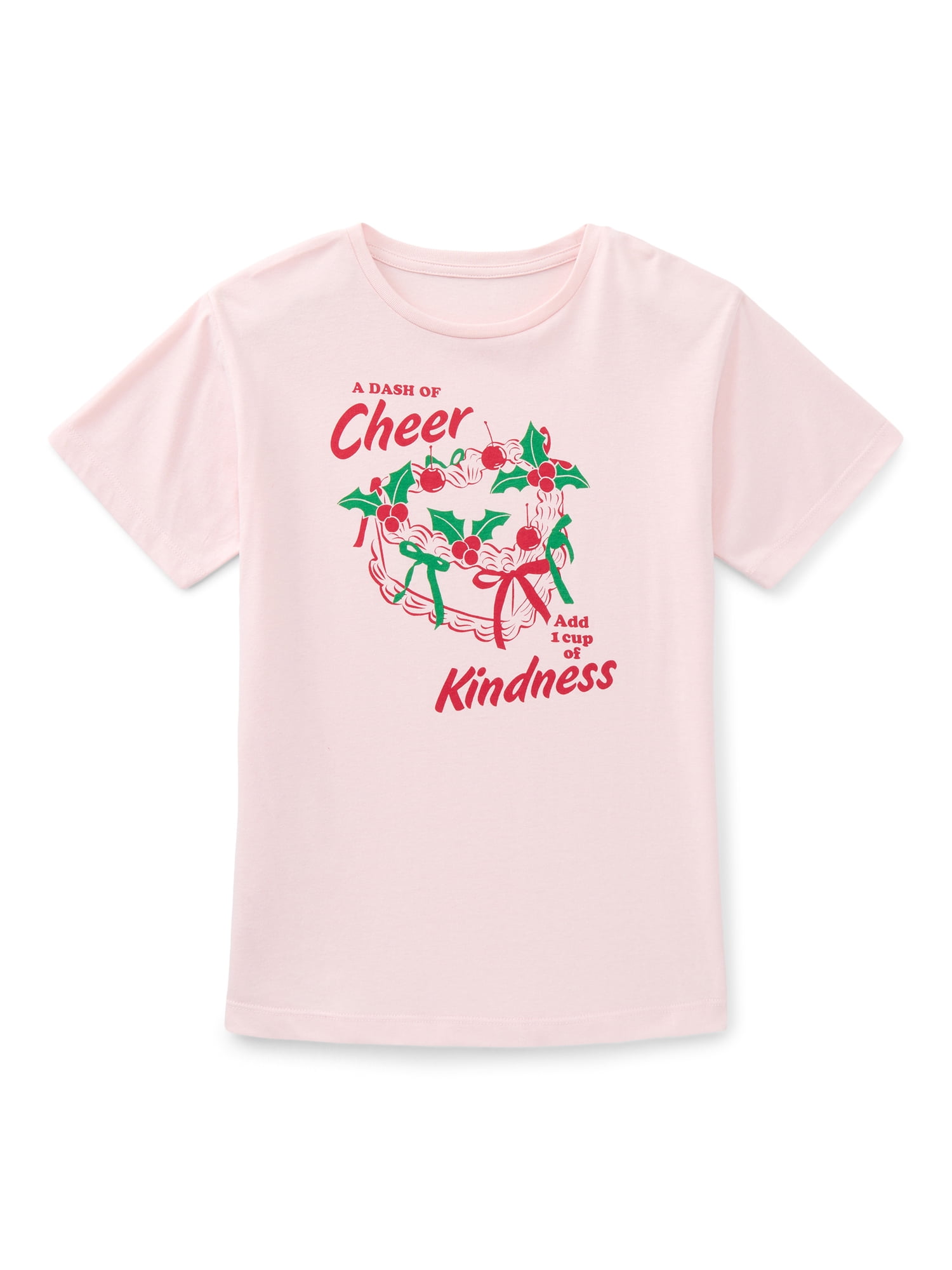 Wonder Nation Girls Cake Mix Graphic Tee with Short Sleeves, Sizes 4-18