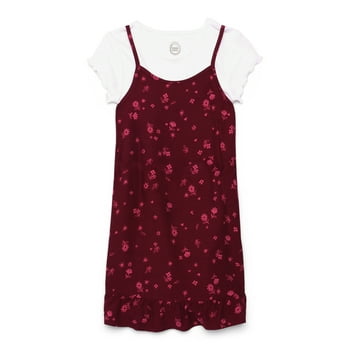 Wonder Nation Girls Cami Dress with Tee, Sizes 4-18 & Plus