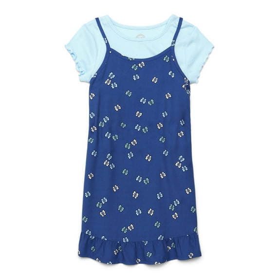 Wonder Nation Girls Cami Dress with Tee, Sizes 4-18 & Plus