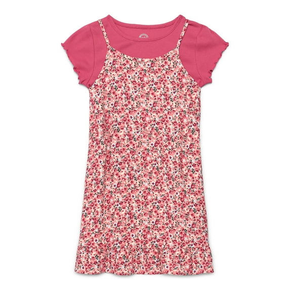 Wonder Nation Girls Cami Dress with Tee, Sizes 4-18 & Plus