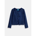thumbnail image 1 of Wonder Nation Girls Ribbed Pointelle Knit Cami and Cardigan Set, Sizes 4-18, 1 of 3