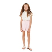 Wonder Nation Girls Camp Shirt & Short Set, 2-Piece, Sizes 4-18 & Plus
