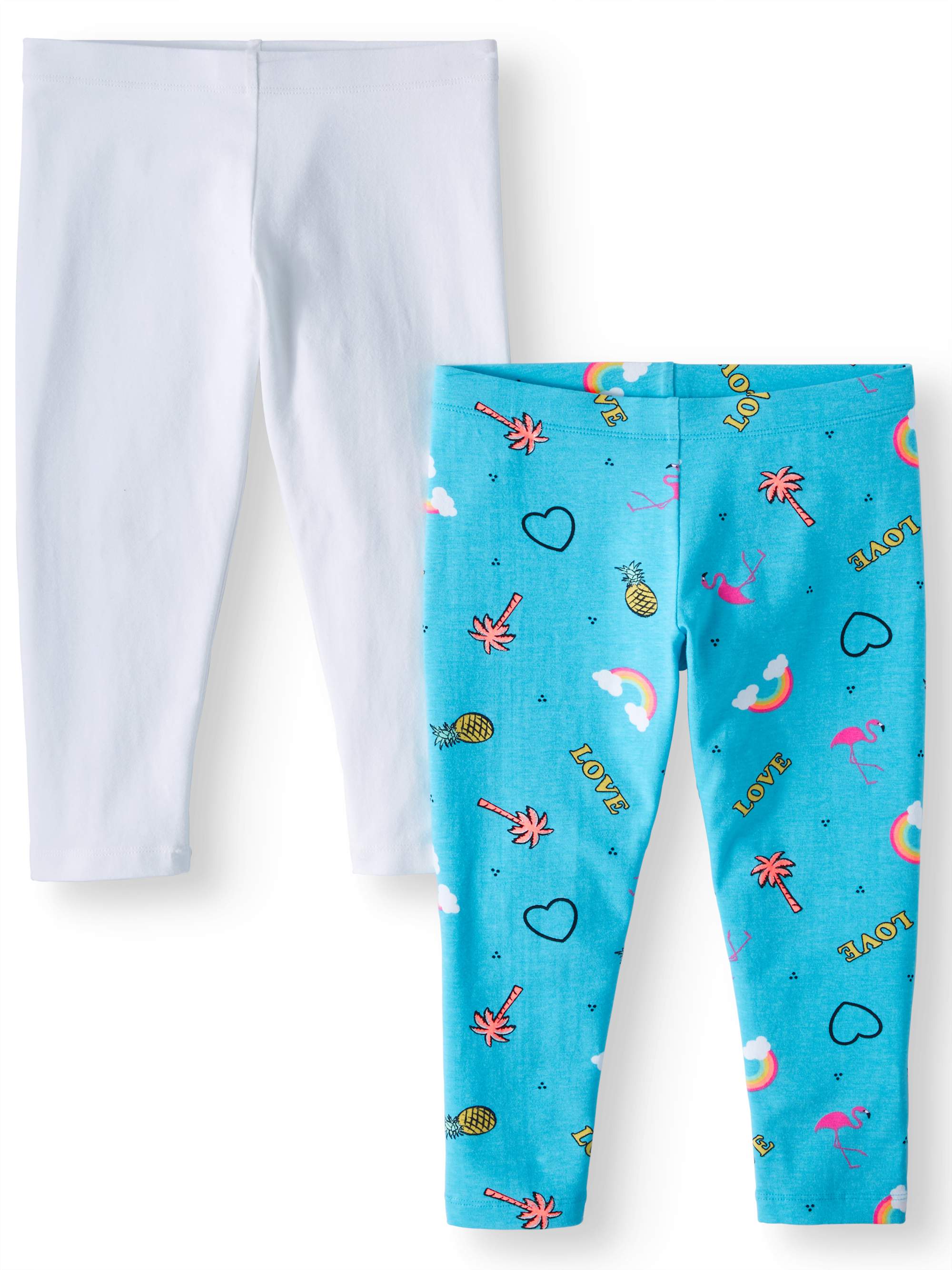 Wonder Nation Girls Capri Legging 2pack