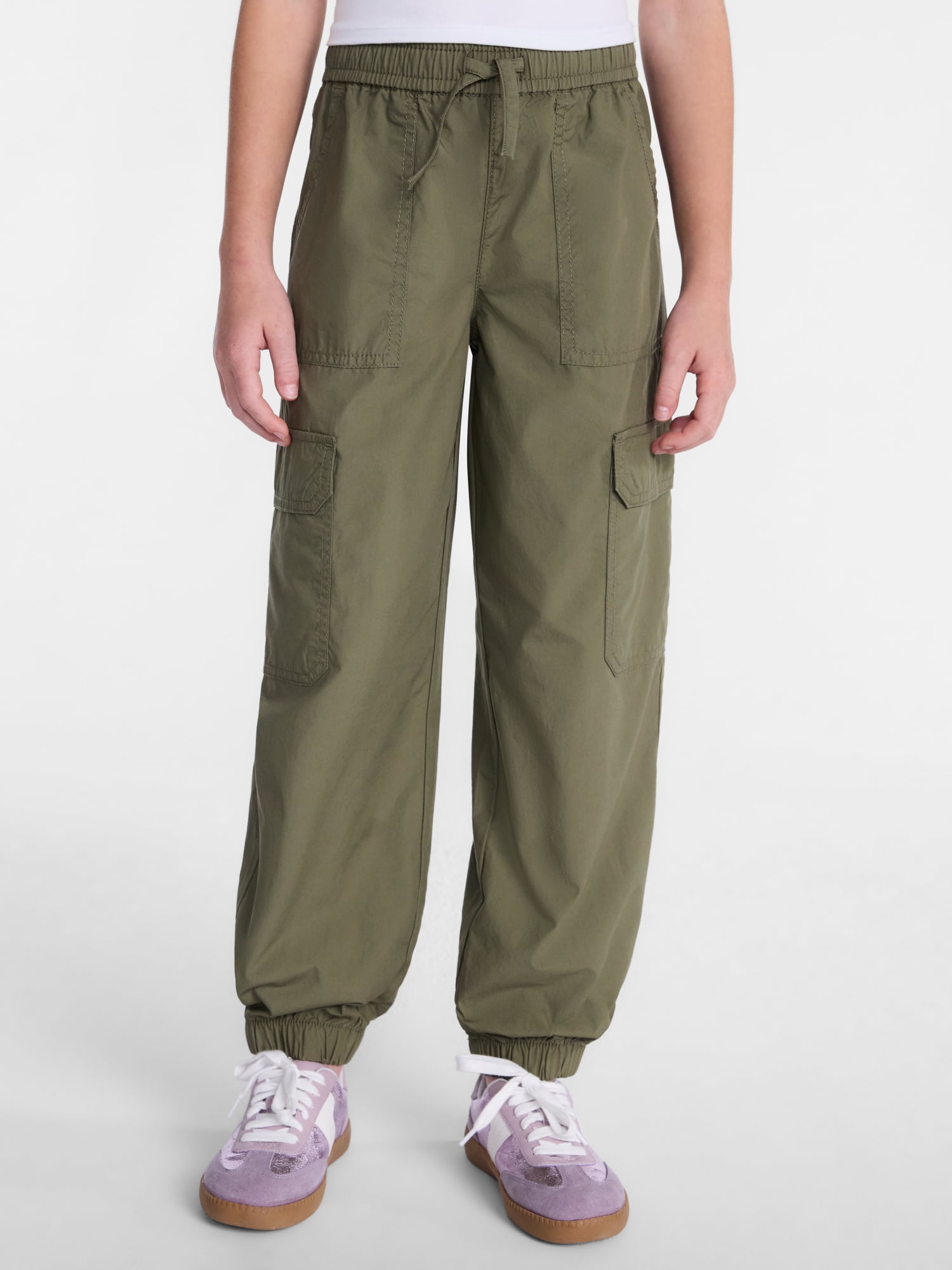 Wonder Nation Girls Cargo Jogger Pants, Sizes 4-18