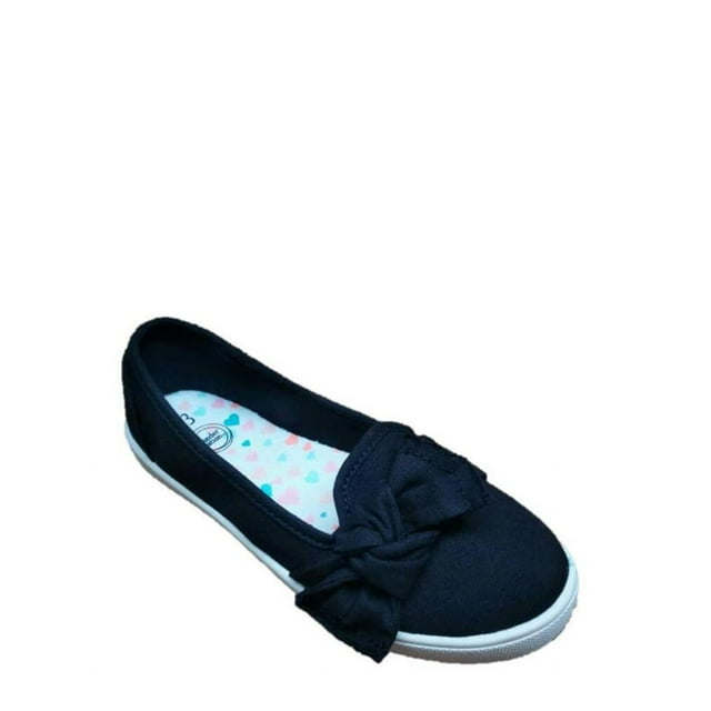 Wonder Nation Girls' Casual Bow Flat