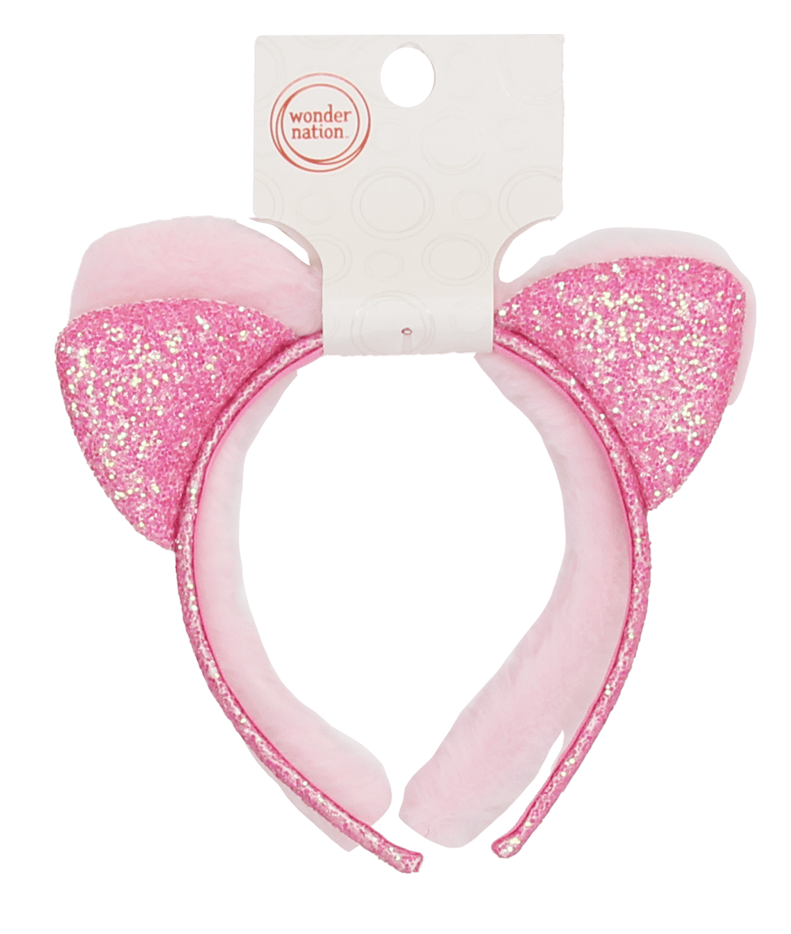 Wonder Nation Girls Cat Ear Headbands, 2-Piece, Pink