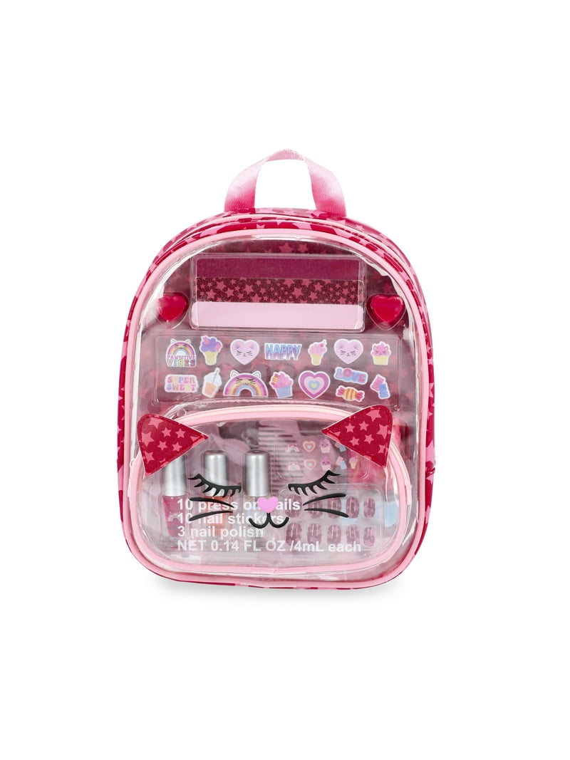 Wonder Nation Girls Cat Mini Backpack and Accessories Set, 100-Piece, Multi Wonder Nation Girls Cat Mini Backpack and Accessories Set, 100-Piece, Multi