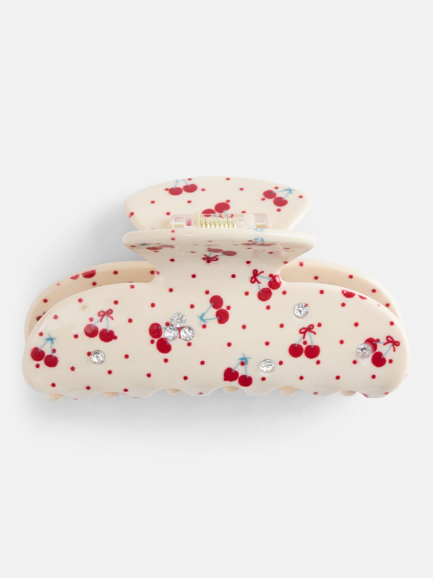 Wonder Nation Girls Cherries Claw Hair Clip, 1-Piece, White/Red