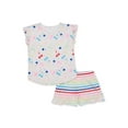 thumbnail image 1 of Wonder Nation Girls Cherry Sleep Shorts Set, 2-Piece, 1 of 1