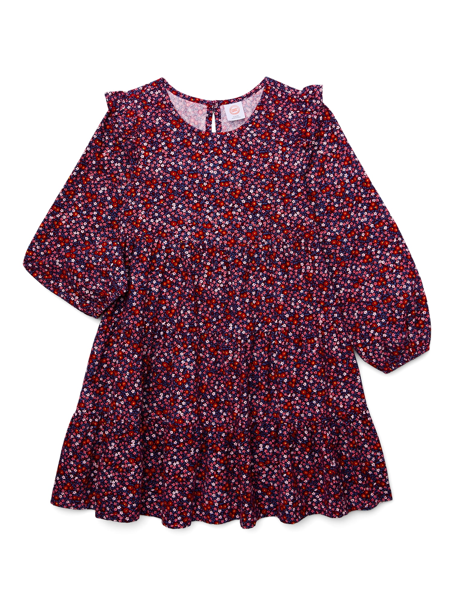 Wonder Nation Girls Cord Ruffle Dress, Sizes 4-18 & Plus