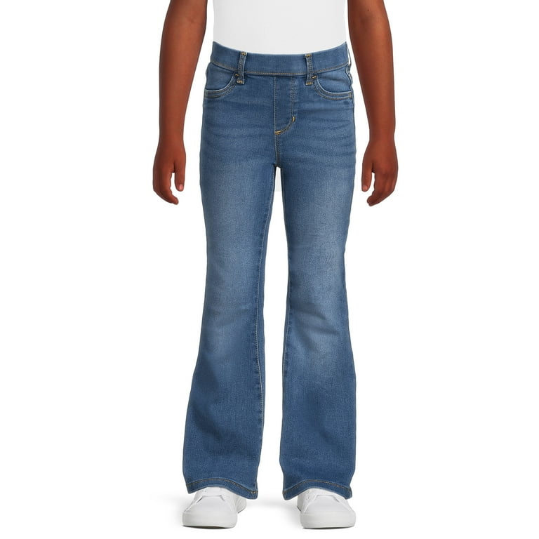 【WONDER WONDER】Nicole Wide Balloon Fit Wash Denim Pants Wonder Nation Girls Fashion Jeggings, Sizes 4-18 & Plus