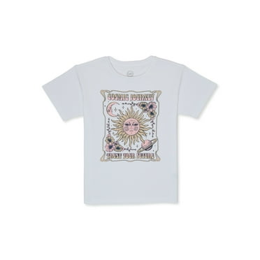 Wonder Nation Girls Cosmic Journey Short Sleeve Graphic T-Shirt, Sizes 4-18
