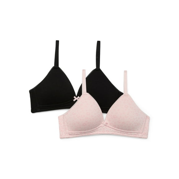 Wonder Nation Girls Cotton Blend Molded Cup Bra, 2-Pack, Sizes 30-38