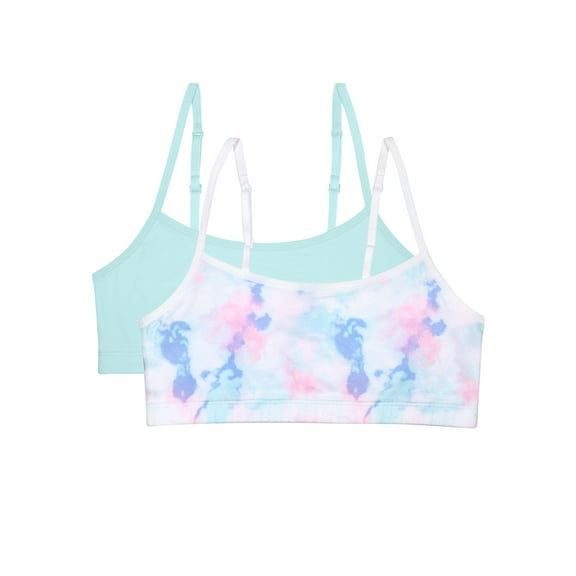 Wonder Nation Girls Cotton Bra, 2-Pack, Sizes S-XXL