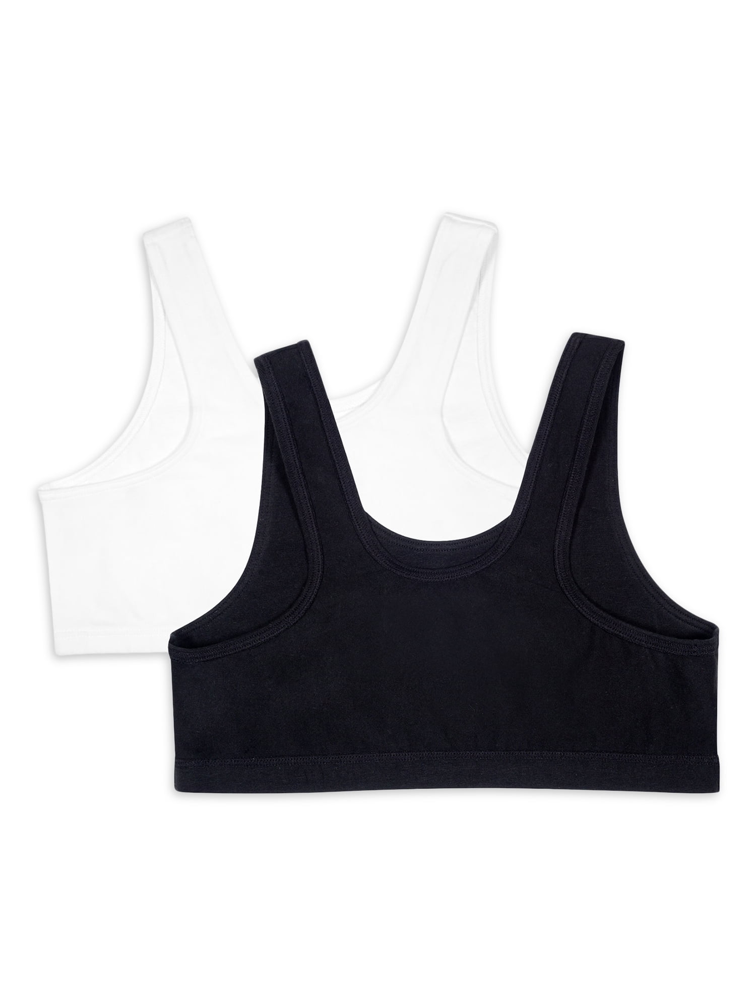 Wonder Nation Girls Cotton Bra, 2-Pack, Sizes S-XXL