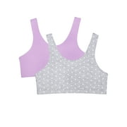 Wonder Nation Girls Cotton Bra, 2-Pack, Sizes S-XXL
