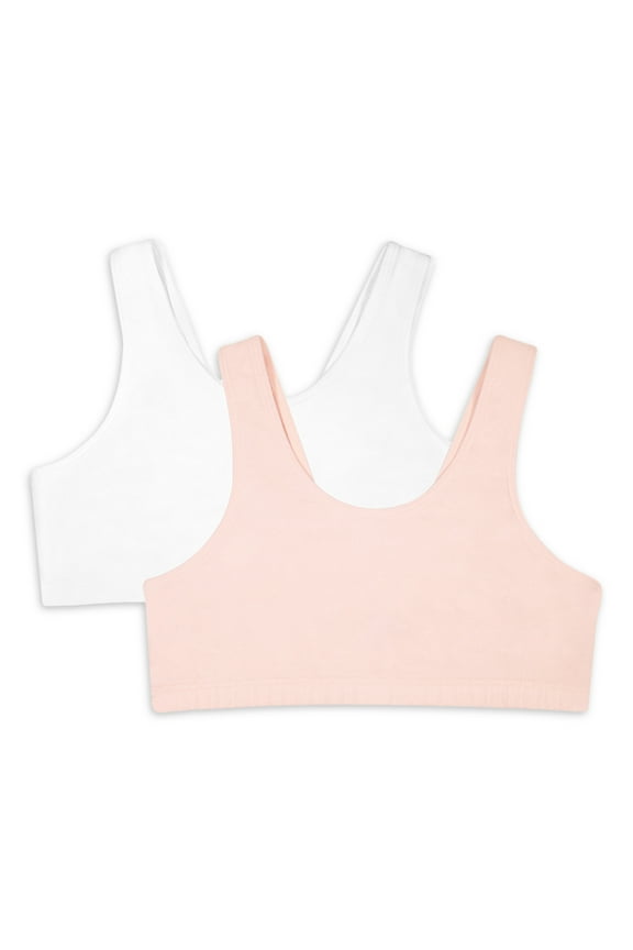 Girls Cotton Bra, 2-Pack, Sizes S-XXL