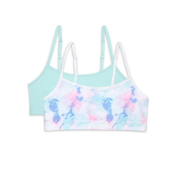 Girls Cotton Bralette, 2-Pack, Sizes 28-38