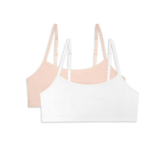 Wonder Nation Girls Cotton Bralette, 2-Pack, Sizes 28-38