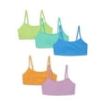 thumbnail image 1 of Wonder Nation Girls Cotton-Blend Bralette Bundle, 5-Pack, Sizes XS-2XL, 1 of 6