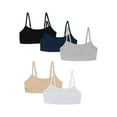 thumbnail image 1 of Wonder Nation Girls Cotton-Blend Bralette Bundle, 5-Pack, Sizes XS-2XL, 1 of 6