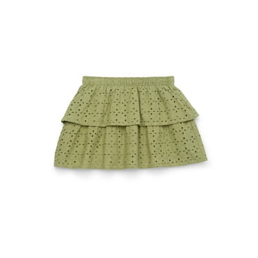 Wonder Nation Girls Cotton Eyelet Skirt, Sizes 4-18 & Plus