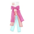 thumbnail image 1 of Wonder Nation Girls Cotton Hair Bow Clips, 3-Piece, Multi, 1 of 4
