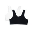 thumbnail image 1 of Wonder Nation Girls Cotton Scoop Bralette, 2-Pack, Sizes 28-38, 1 of 3