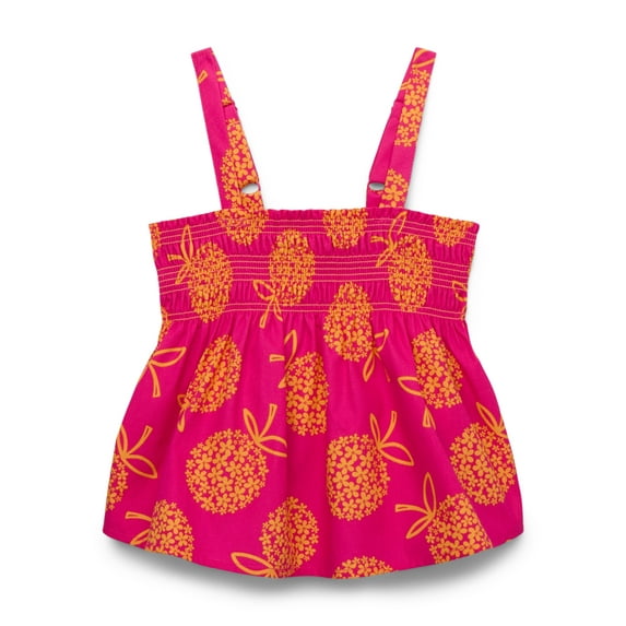 Wonder Nation Girls Cotton Smocked Tank, Sizes 4-18 & Plus