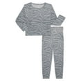 thumbnail image 1 of Wonder Nation Girls Cozy Rib Long Sleeve and Pant Pajamas Set, Sizes 4-18 & Plus, 1 of 3