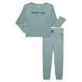 thumbnail image 1 of Wonder Nation Girls Cozy Rib Long Sleeve and Pant Pajamas Set, Sizes 4-18 & Plus, 1 of 3