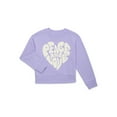 thumbnail image 1 of Wonder Nation Girls Crew Graphic Fleece Sweatshirt, Sizes 4-18 & Plus, 1 of 3