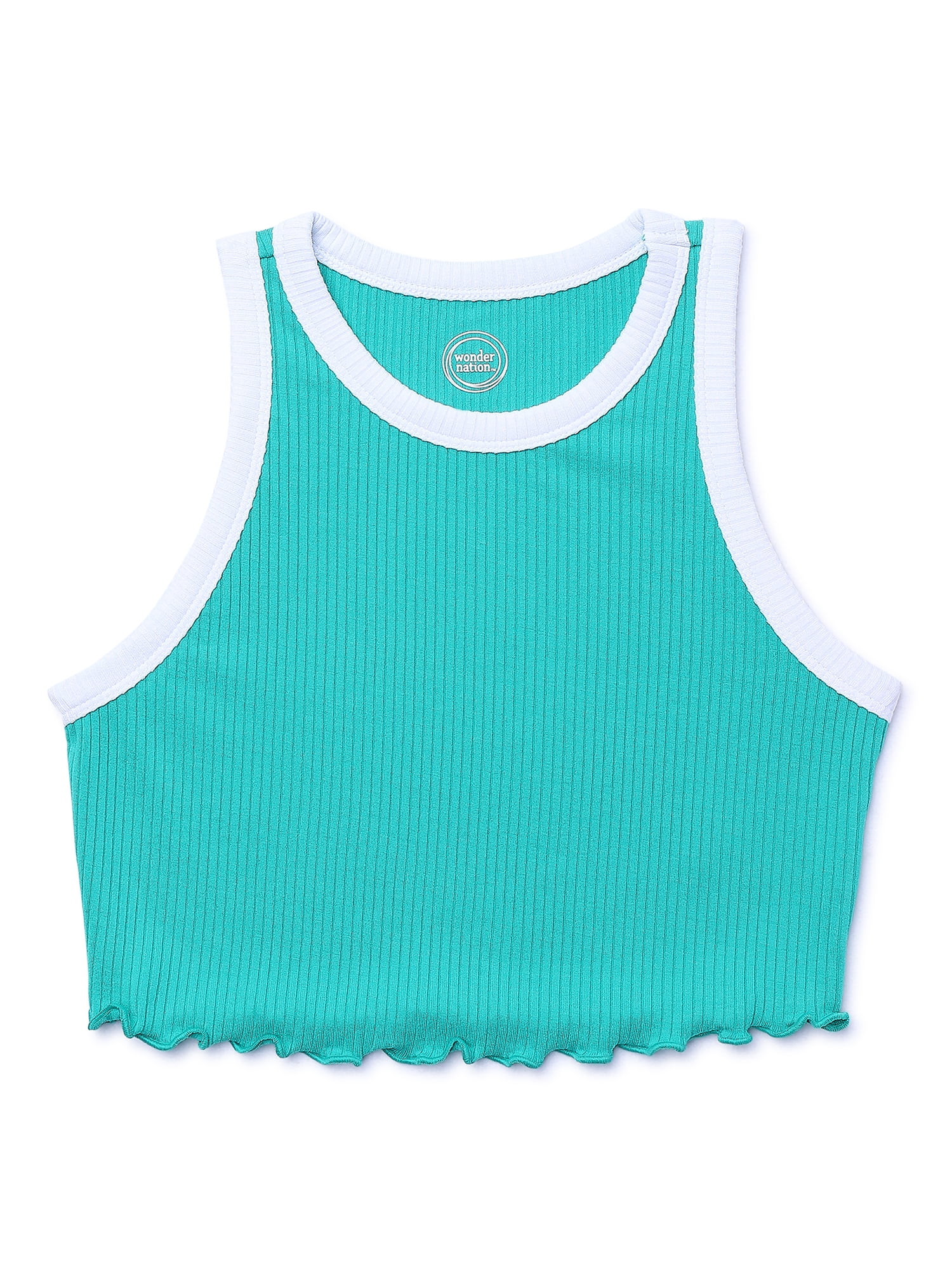 Wonder Nation Girls Cropped Tank Top, Sizes 4-16 & Plus