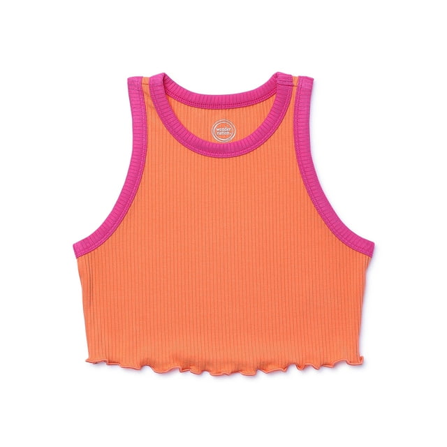 Wonder Nation Girls Cropped Tank Top, Sizes 4-16 & Plus