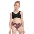 thumbnail image 1 of GEYEHUG Girls Bikini Swimsuit Two Piece Set Bathing Suit Cross Tankini Top UPF 50+ Swimwear Kids Sizes 3–9 Years, 1 of 7
