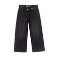 thumbnail image 1 of Wonder Nation Girls Crossover Waist Wide Leg Jeans, Sizes 5-18, 1 of 5