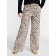 thumbnail image 1 of Wonder Nation Girls Crossover Waist Wide Leg Jeans, Sizes 5-18, 1 of 10