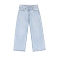 thumbnail image 1 of Wonder Nation Girls Crossover Waist Wide Leg Jeans, Sizes 5-18, 1 of 5
