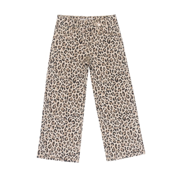 Wonder Nation Girls Crossover Waist Wide Leg Jeans, Sizes 5-18